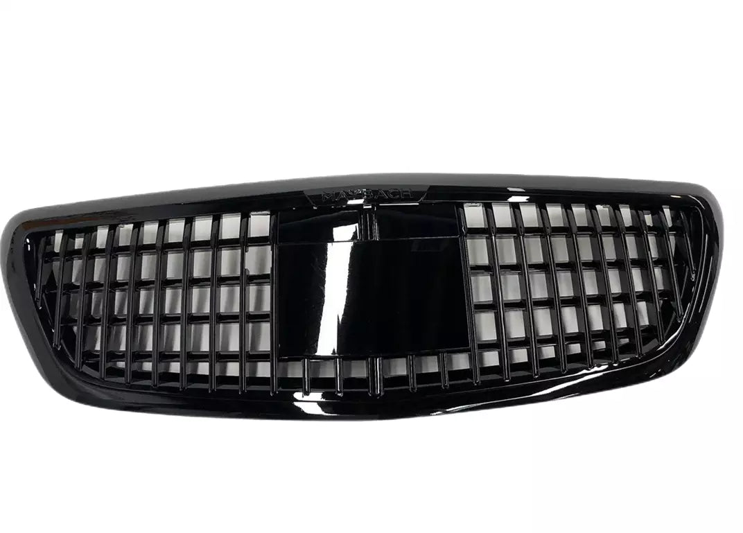 Car Front Grille Mesh For Mercedes Benz S class W222 Glossy Black image 2